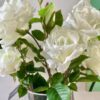 Artificial Soft Touch White Rose Stem