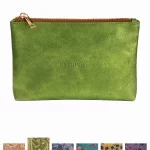 Glory Faux Leather Pea & Cocoa Pouch