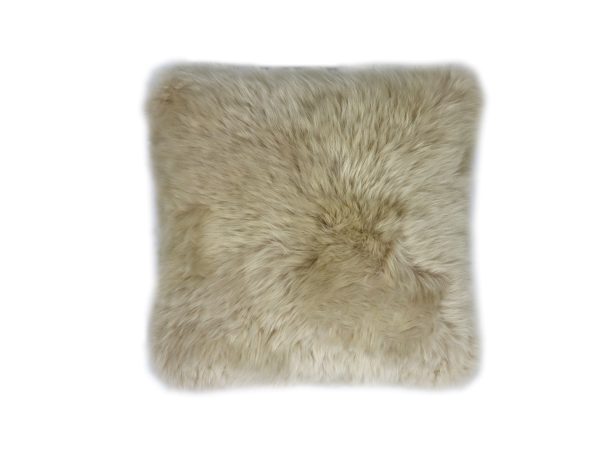 Silky Sheepskin Cushion Frappe 40x40cm