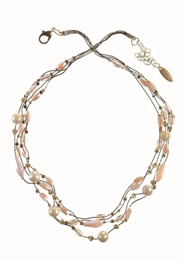 Crystal CollaborationBronze/Winter White/Rose Necklace