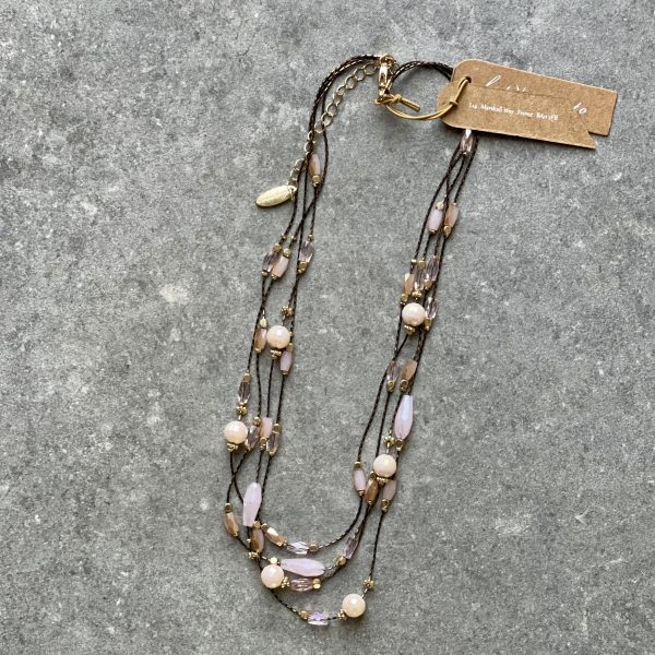 Crystal Collaboration Bronze/Winter White/Rose Necklace