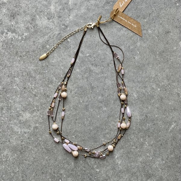 Crystal Collaboration Bronze/Winter White/Rose Necklace