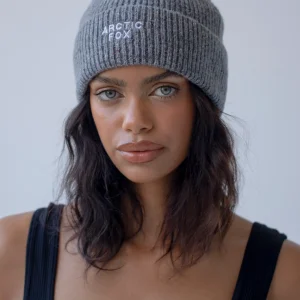 The Embroidered Beanie Harbour Grey