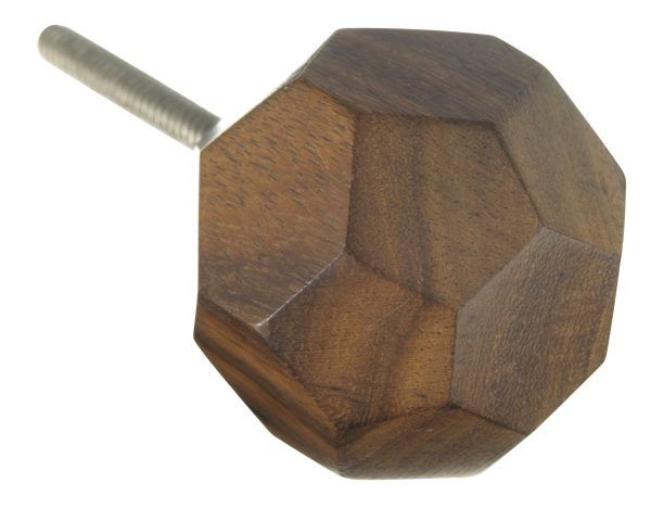 Natural Wood Geometric Design Knob